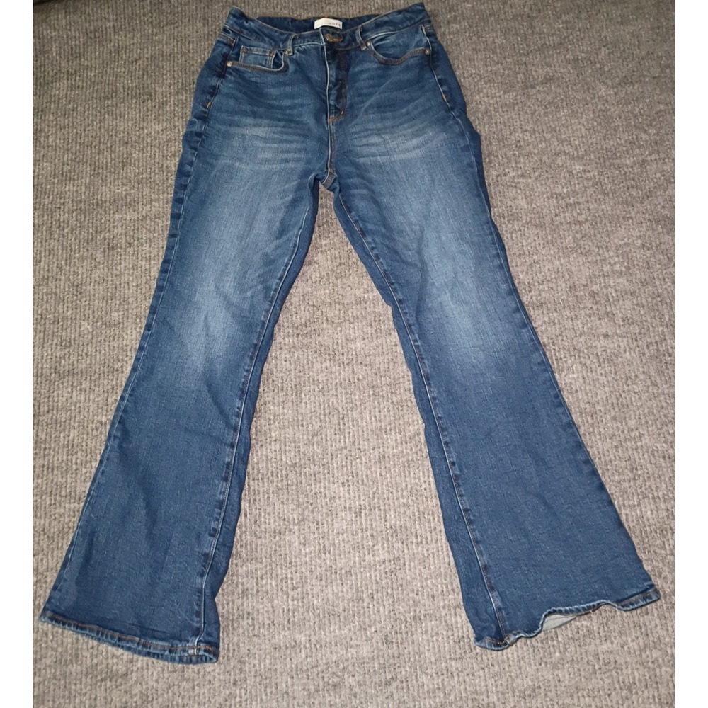 Loft Women's The Slim Flare Acid Wash Denim Jeans Size 28/6